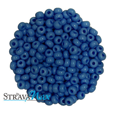 6/0 MEDIUM BLUE Seed Beads / sold in 1 ounce packs / Preciosa Czech Glass