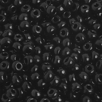 6/0 BLACK Seed Beads / sold in 1 ounce packs / Preciosa Czech Glass