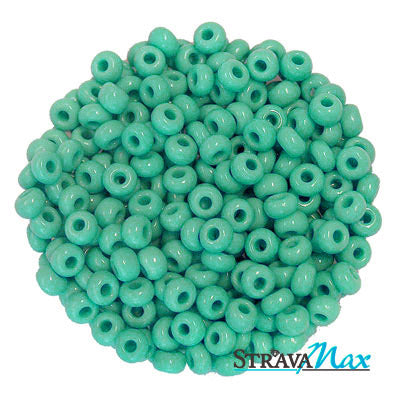 6/0 TURQUOISE GREEN Seed Beads / sold in 1 ounce packs / Preciosa Czech Glass