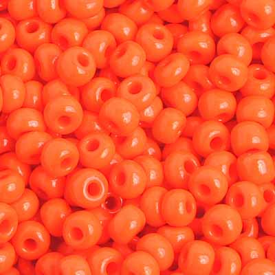 6/0 PUMPKIN ORANGE Seed Beads / sold in 1 ounce packs / Preciosa Czech Glass