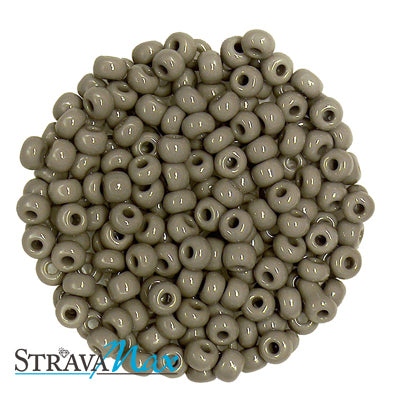 6/0 MEDIUM GREY Seed Beads / sold in 1 ounce packs / Preciosa Czech Glass