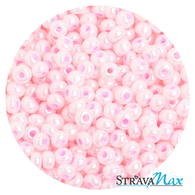 6/0 PEARLIZED PALE PINK Seed Beads / sold in 1 ounce packs / Preciosa Czech Glass