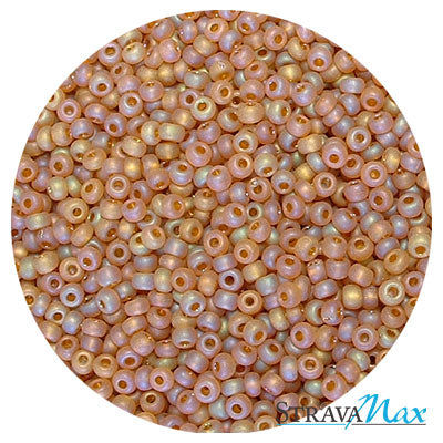 6/0 TOPAZ MATTE AB Seed Beads / sold in 1 ounce packs / Preciosa Czech Glass