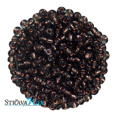 6/0 BLACK DIAMOND COPPER Seed Beads / Preciosa Czech Glass