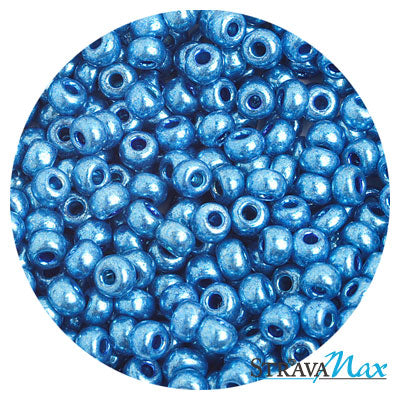 6/0 METALLIC BLUE Seed Beads / sold in 1 ounce packs / Preciosa Czech Glass