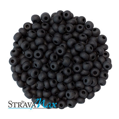 6/0 BLACK MATTE Seed Beads / 500 Grams / Preciosa Czech Glass