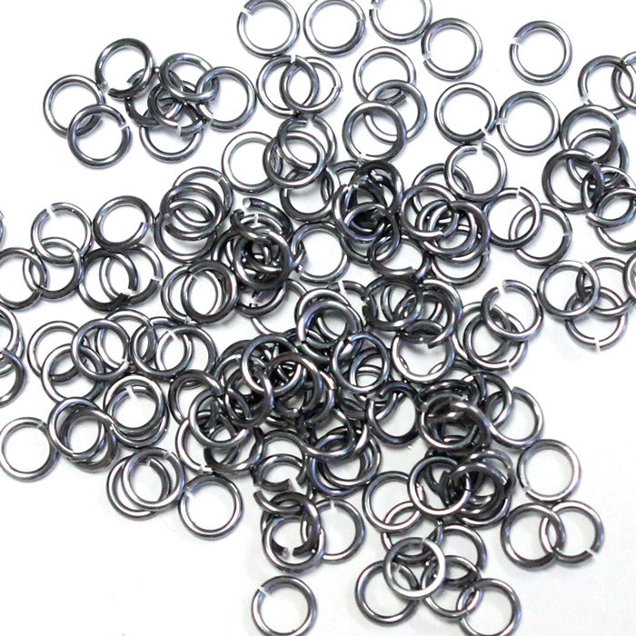 SHINY BLACK ICE 3.4mm 20 GA Jump Rings