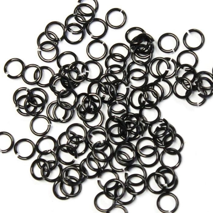 SHINY BLACK 3.4mm 20 GA Jump Rings
