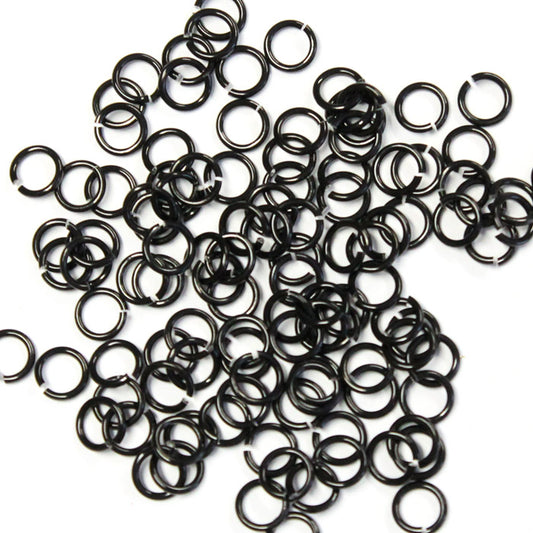 SHINY BLACK 3.4mm 20 GA Jump Rings