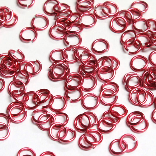 SHINY DARK ROSE 3.4mm 20 GA Jump Rings