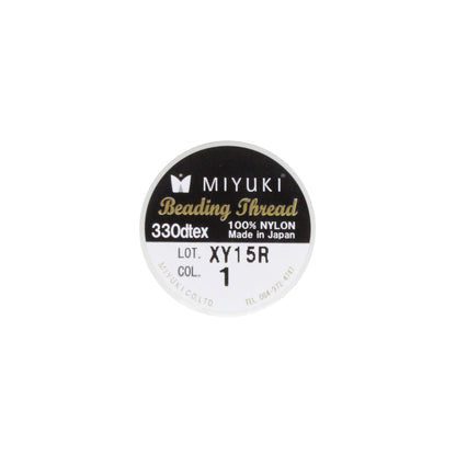 White Miyuki Nylon Beading Thread / 50m - 55 Yard Roll / for bead weaving projects