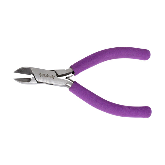 Side Cutter Pliers / stainless steel / leaf spring / non slip grip handle