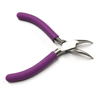 Swan Bent Nose Chain Pliers / stainless steel with non slip grip handle / a great tool for working with jump rings or chain