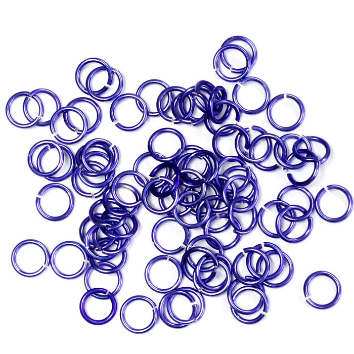 SHINY DARK BLUE PURPLE 4mm 20 GA Jump Rings