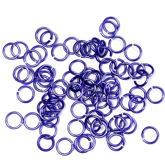 SHINY DARK BLUE PURPLE 4mm 20 GA Jump Rings