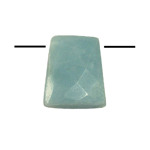 Amazonite Trapezia Pendant / 24 x 32mm faceted / natural stone faceted necklace pendant