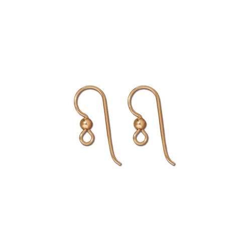 TierraCast Gold Filled Hook Earwires / with 3mm GF ball / open loop for adding charms or pendants