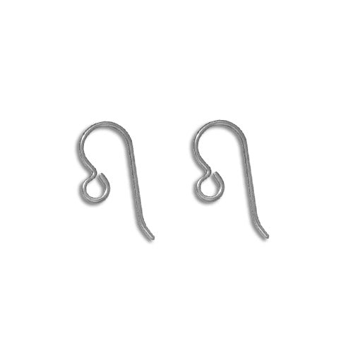 Grey Niobium Hook Earwires / sold by the pair / have an open loop for adding charms or pendants
