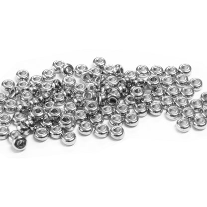 TierraCast 3mm Disk Heishi Spacer Bead / pewter with a white bronze finish / 100 Bead Pack