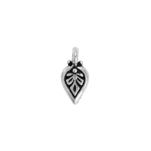 TierraCast Palmette Charm / pewter with antique silver finish