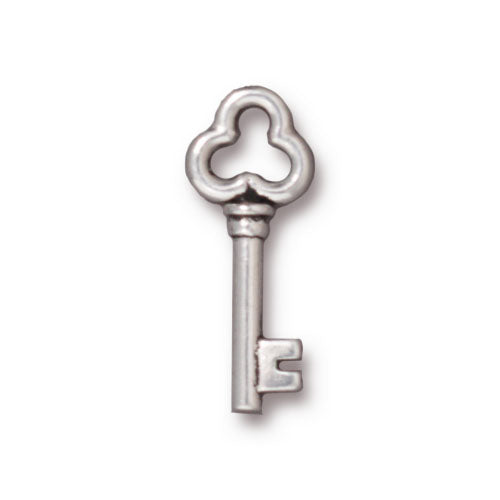 TierraCast Key Charm / pewter with antique silver finish