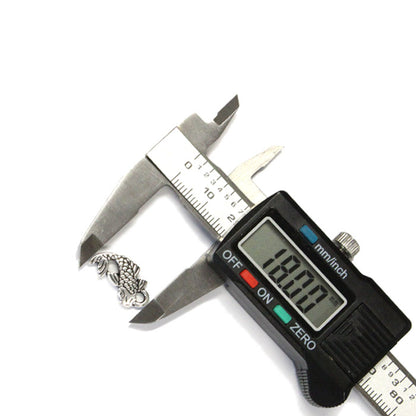 TierraCast 18mm Koi Charm / pewter with antique silver finish / measured with calipers