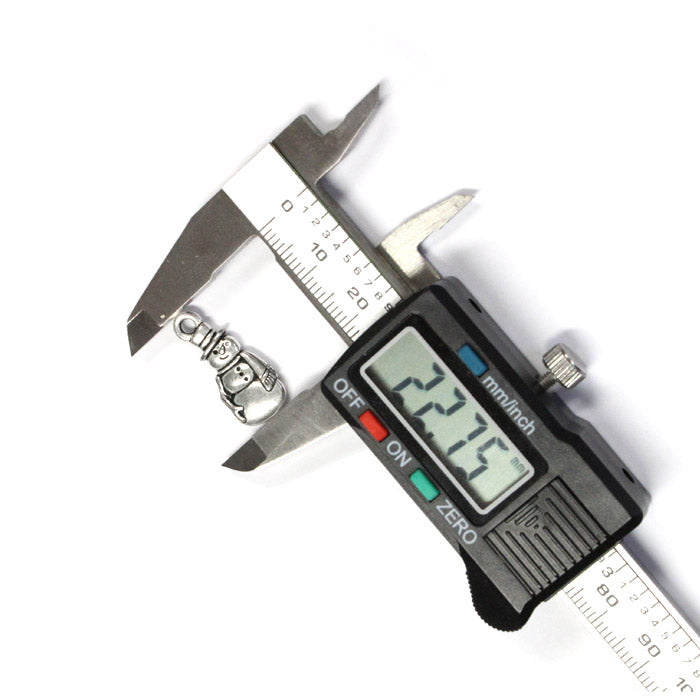 TierraCast Frosty Snowman Charm /  pewter with antique silver finish / measured with calipers