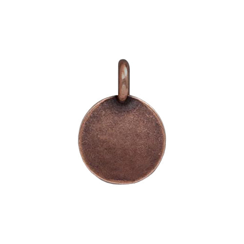 TierraCast Lotus Charm / pewter with antique copper finish / reverse view