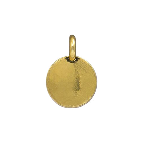 TierraCast Om Charm / pewter with antique gold finish / reverse view