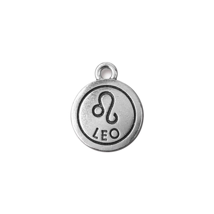 TierraCast Leo Zodiac Charm / pewter with antique silver finish