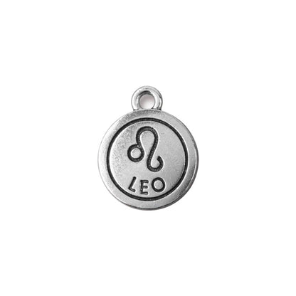 TierraCast Leo Zodiac Charm / pewter with antique silver finish