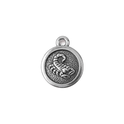 TierraCast Scorpio Zodiac Charm / pewter with antique silver finish