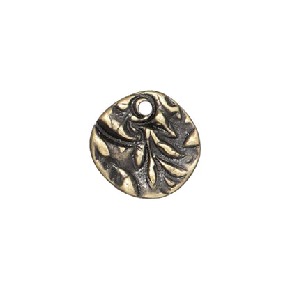 TierraCast 12mm Jardin Charm / pewter with a brass oxide finish