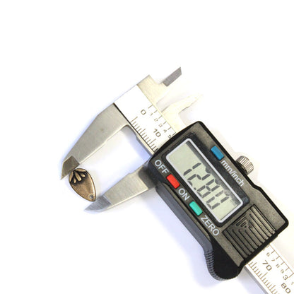 TierraCast 13mm Lotus Petal Charm / pewter with a brass oxide finish / measured with calipers