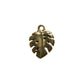 TierraCast Monstera Charm / pewter with antique gold finish  / 94-2577-26