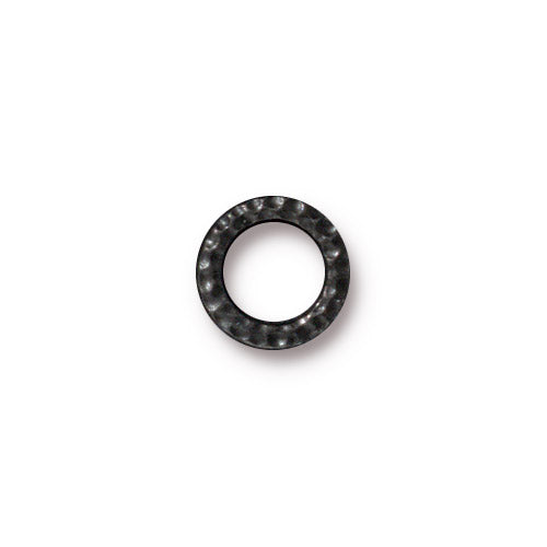 TierraCast 9mm Hammertone Ring Link / pewter with a black finish