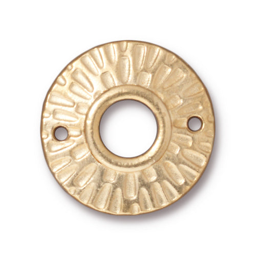 TierraCast Radiant Round Link / pewter with a bright gold finish