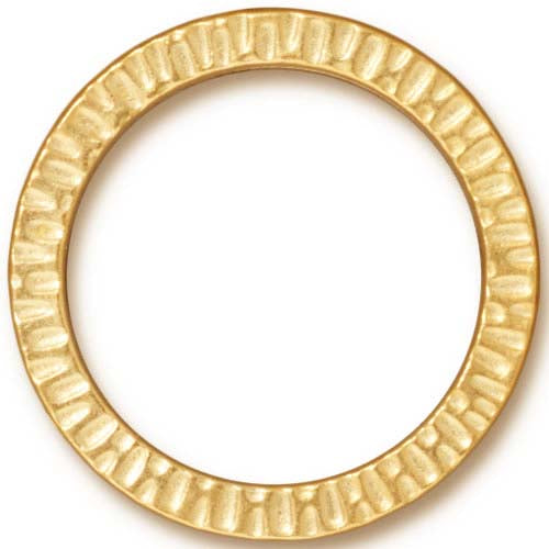 TierraCast 32mm Radiant Ring Link / pewter with a bright gold finish