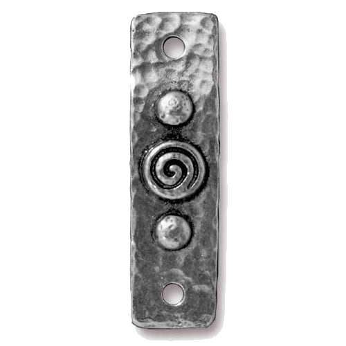 TierraCast Spiral and Rivets Link / pewter with antique finish