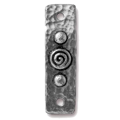 TierraCast Spiral and Rivets Link / pewter with antique finish