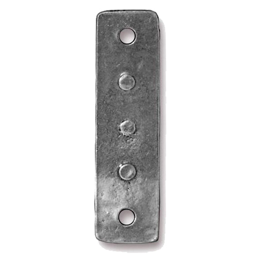 TierraCast Spiral and Rivets Link / pewter with antique finish / reverse view