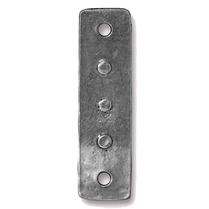 TierraCast Spiral and Rivets Link / pewter with antique finish / reverse view