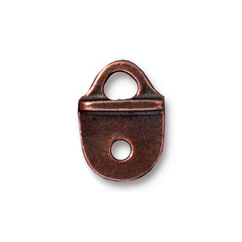 TierraCast R&R Strap Tip Link / pewter with antique copper finish / reverse view