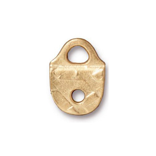 TierraCast R&R Strap Tip Link / pewter with a bright gold finish