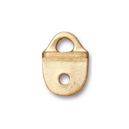 TierraCast R&R Strap Tip Link / pewter with a bright gold finish / reverse view