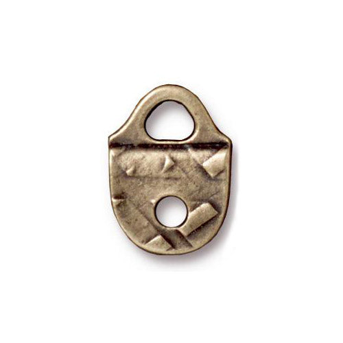 TierraCast R&R Strap Tip Link / pewter with a brass oxide finish