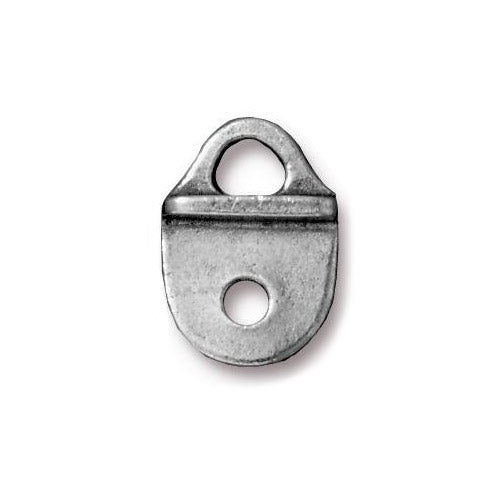 TierraCast R&R Strap Tip Link / pewter with antique finish / reverse view