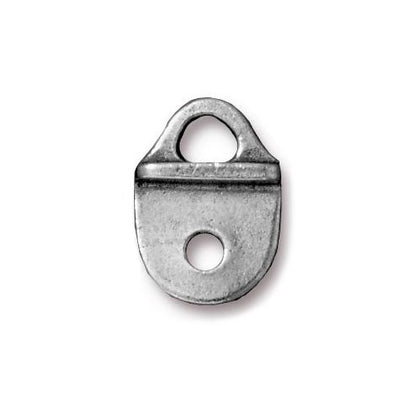 TierraCast R&R Strap Tip Link / pewter with antique finish / reverse view