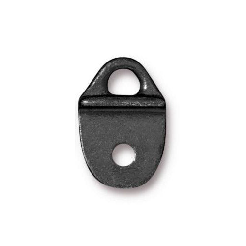 TierraCast Strap Tip Link / pewter with a black finish / reverse view