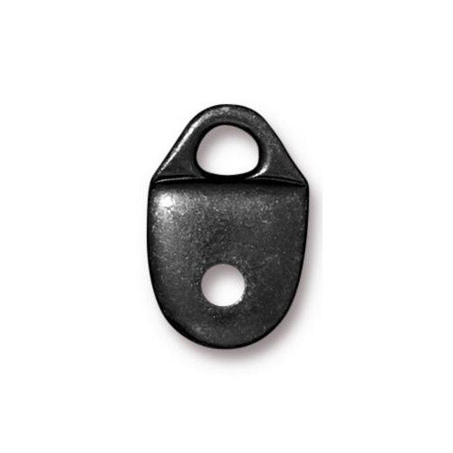 TierraCast Strap Tip Link / pewter with a black finish